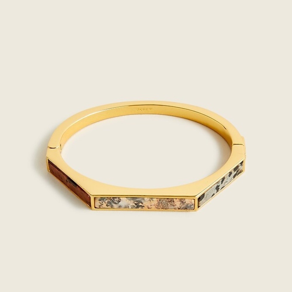 J. Crew mixed semiprecious stone hinge Bracelet NWOT